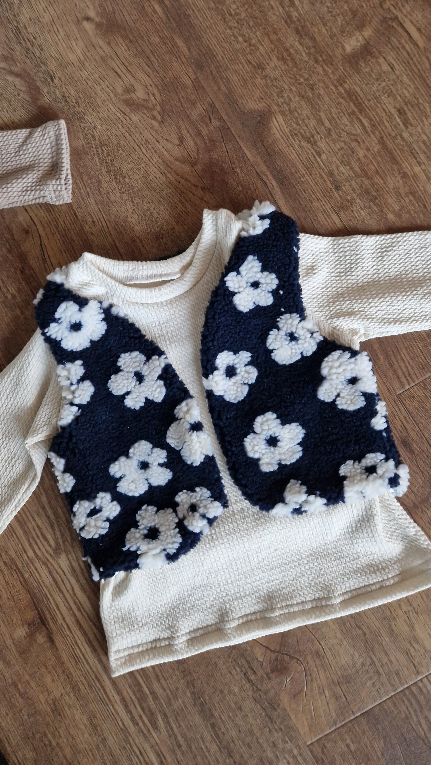 ♧ Blauwe bloemen teddy