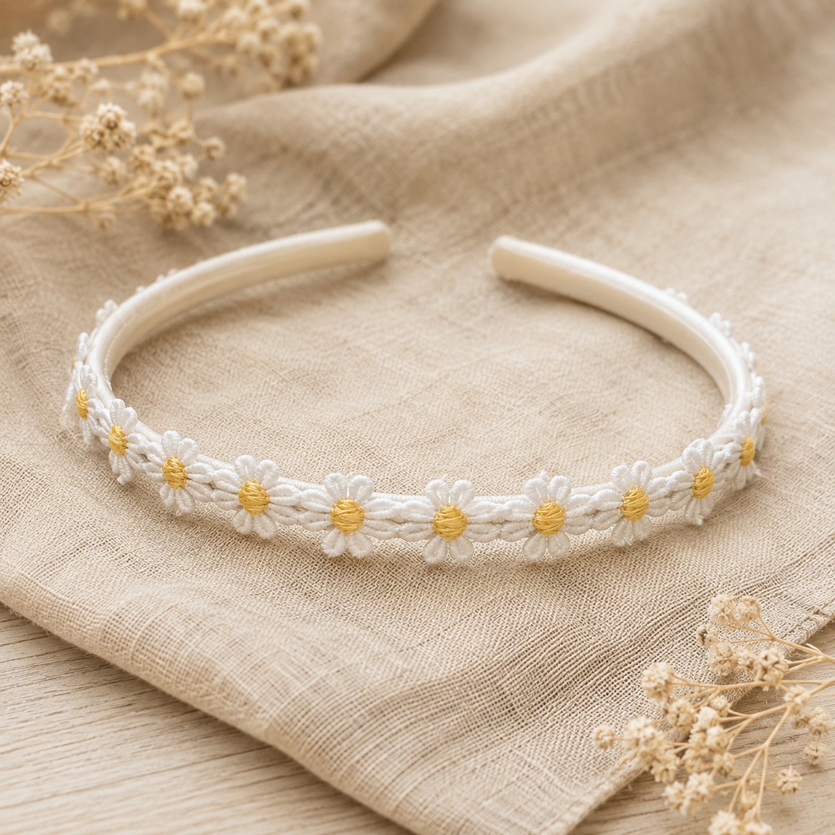 ♧ Madeliefjes haarband
