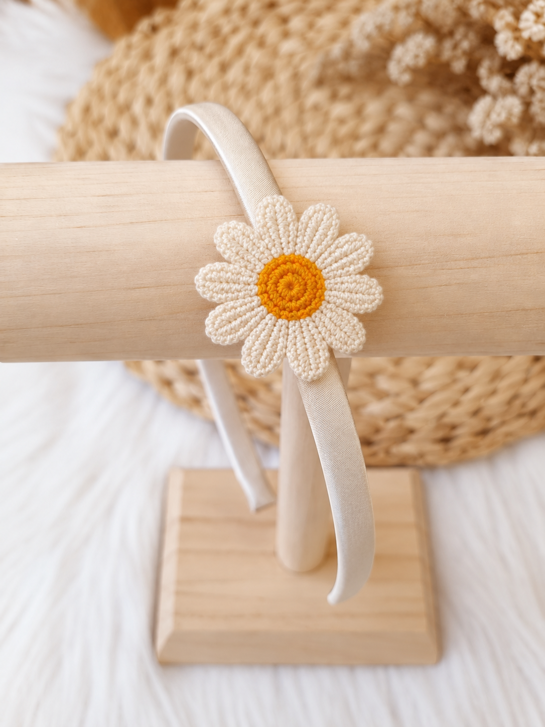 ♧ Haarband met grote margriet