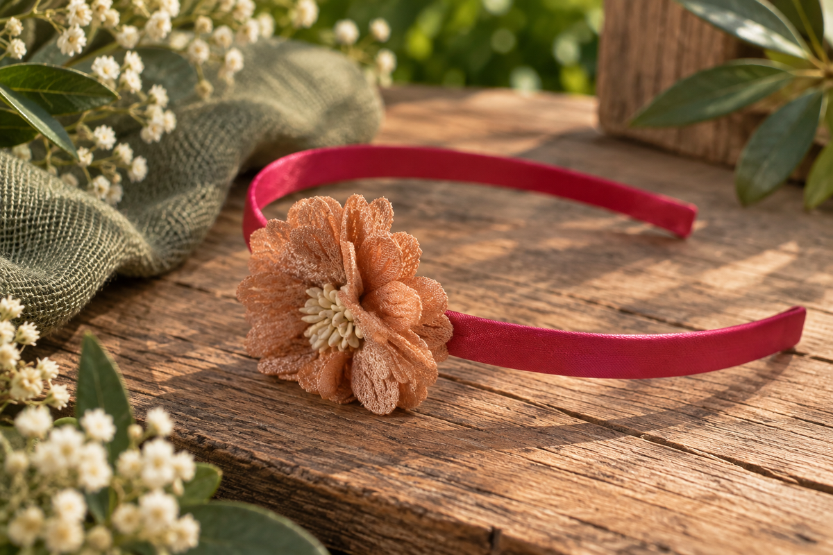 Fuchsiaroze met zalmkleurige bloem