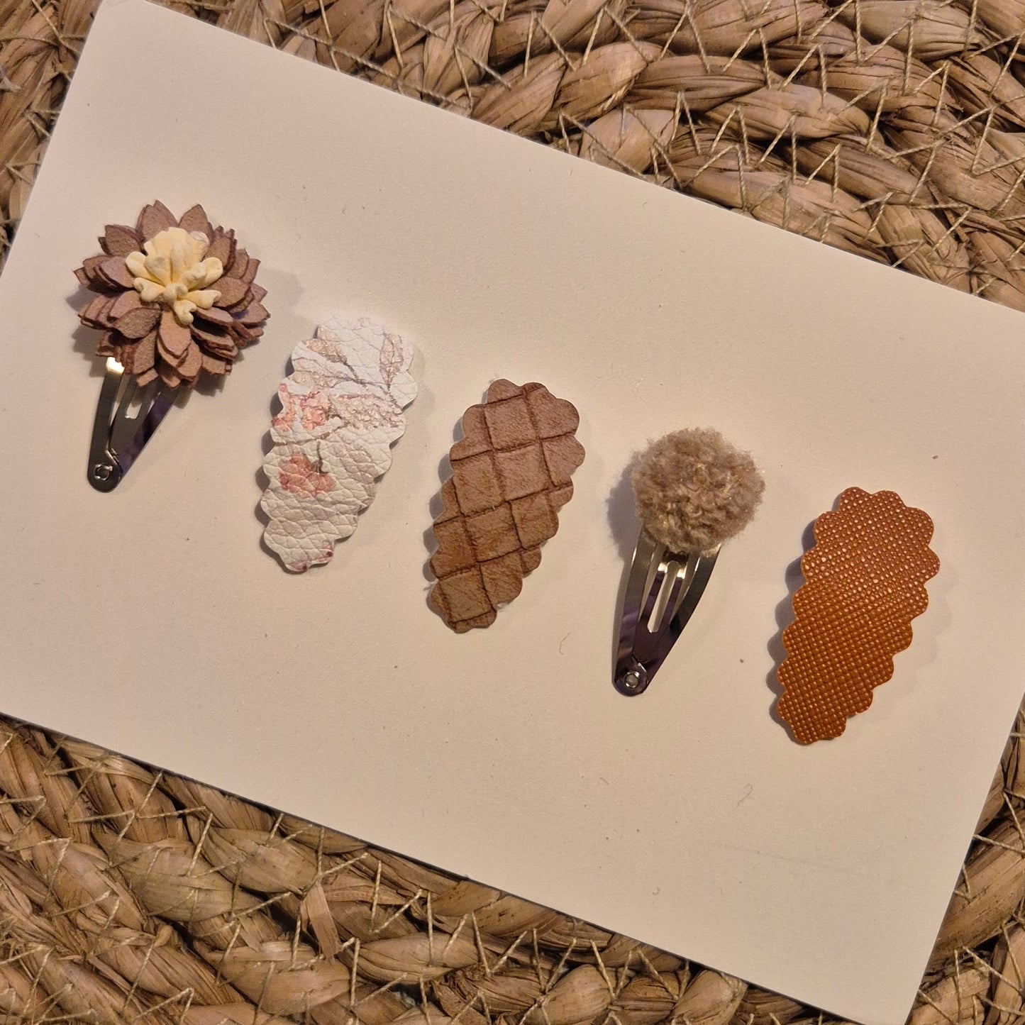 ● Bloemetjes en leertjes - 5 stuks - diverse setjes