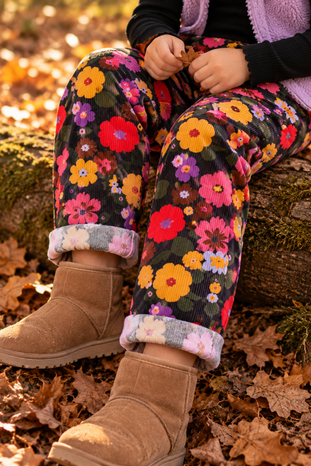 Naomi 🌸 Meisjesbroek met vrolijke bloemenprint – kleurrijk & comfortabel