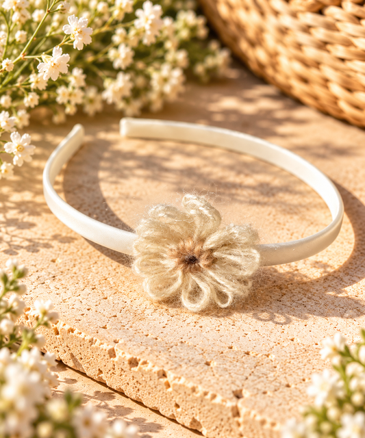 Gehaakte bloemen haarband